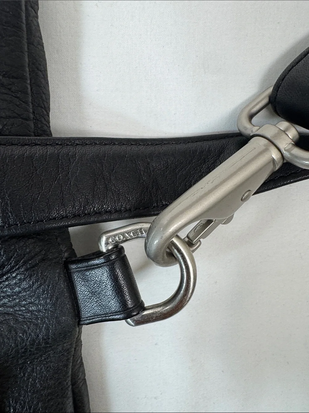 Coach F70558 Black Leather Tote Work Laptop Bag Unisex w/ Strap